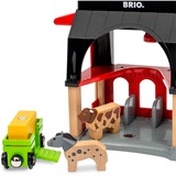 BRIO World Tierscheune mit Heuwaggon, Spielgebäude 