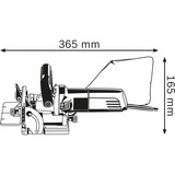 Bosch Flachdübel-Fräse GFF 22 A, Nutfräse blau, 670 Watt, L-BOXX 238