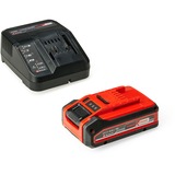 EINHELL Akku-Rasenmäher-Set GE-CM 36/37 Li, 36Volt (2x18V) rot/schwarz, 2x Li-Ionen Plus Akku 4,0Ah