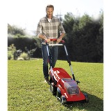 EINHELL Akku-Rasenmäher-Set GE-CM 36/37 Li, 36Volt (2x18V) rot/schwarz, 2x Li-Ionen Plus Akku 4,0Ah