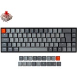 Keychron K6, Gaming-Tastatur schwarz/grau, DE-Layout, Gateron Red, Hot-Swap