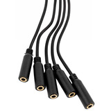 Shelly Splitter 1 zu 5, Kabel schwarz, 3,5mm Jack