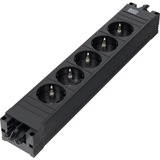 Bachmann STEP BASE Steckdosenleiste 5-fach schwarz, ohne Kabel, Wieland Stecksystem