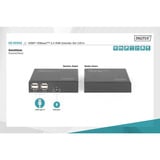 Digitus 4K HDBaseT 2.0 HDMI KVM Extender Set, HDMI Verlängerung schwarz, 100 m