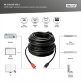 Digitus HDMI High Speed Kabel, mit Verstärker schwarz/rot, 30 Meter