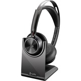 HP Poly Poly Voyager Focus 2 USB-C-C Headset schwarz, Microsoft Teams zertifiziert, USB-C/-A Adapter, Ladestation