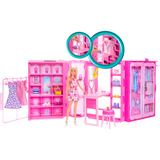 Mattel Barbie Traumkleiderschrank mit Puppe, Puppenmöbel 
