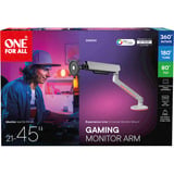 ONE FOR ALL Universal Gaming-Einzelmonitorarm (DM8120), Monitorhalterung weiß, RGB