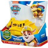 Spin Master Paw Patrol - Baustellen-Fahrzeug mit Rubble-Figur, Spielfahrzeug gelb