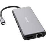 Verbatim USB-C Pro Multiport-Hub CMH-13, 13 Port, Dockingstation grau, 2x HDMI, DP, RJ-45, 6x USB-A, Audio, 2x USB-C PD