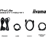 iiyama G-MASTER GB2471HSU-W1, Gaming-Monitor 60.5 cm (23.8 Zoll), weiß (matt), FullHD, Fast-IPS, HDMI, DP, G-Sync komp., USB-Hub, 240Hz Panel