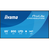 iiyama LH6566UHSB-B1AG, Public Display schwarz (matt), UltraHD/4K, VA, HDMI, USB-C