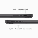 Apple MacBook Pro (16") 2023 CTO, Notebook schwarz, 64 GB, 1 TB (1 TB SSD), M3 Max 40-Core GPU, MacOS, Englisch International