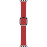 Apple Modernes Lederarmband, Uhrenarmband rot, Medium, Apple Watch (40 mm)
