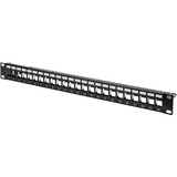 Digitus DN-91411, Patchpanel schwarz, Rackmount (1 HE), 24-Port