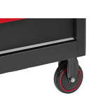 EINHELL Werkstattwagen leer, 6 Schubladen, Werkzeugwagen schwarz/rot, 4 flache, 2 hohe Schubladen