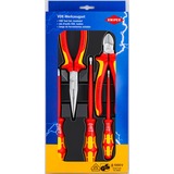 KNIPEX VDE-Werkzeugsatz 002013, Werkzeug-Set rot/gelb, Zangen und Wera Schraubendreher