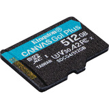 Kingston Canvas Go! Plus 512 GB microSDXC, Speicherkarte schwarz, UHS-I U3, Class 10, V30, A2