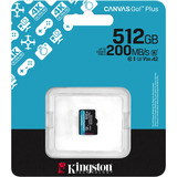 Kingston Canvas Go! Plus 512 GB microSDXC, Speicherkarte schwarz, UHS-I U3, Class 10, V30, A2