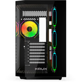 Krux Empero, Tower-Gehäuse schwarz, Tempered Glass x 2