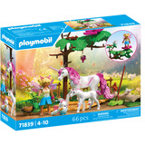 PLAYMOBIL 71839 Magic Unicorns: Einhorn-Stall für Mama und Fohlen, Konstruktionsspielzeug 