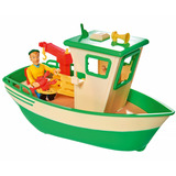 Simba Feuerwehrmann Sam Charlies Fischerboot mit Figur, Spielfahrzeug 