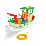 Simba Feuerwehrmann Sam Charlies Fischerboot mit Figur, Spielfahrzeug 