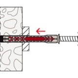 fischer Langschaftdübel DuoXpand 10x80 T R hellgrau/rot, 50 Stück