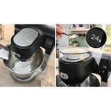 Bosch MUMS6ZS17 Küchenmaschine schwarz/edelstahl, 1.600 Watt, Serie 6, integrierte Waage, Timer