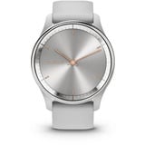 Garmin vívomove Trend, Smartwatch silber/hellgrau, 40 mm, mit hellgrauem Silikon-Armband