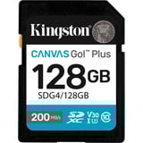 Kingston Canvas Go! Plus 128GB SDXC, Speicherkarte schwarz, UHS-I U3, Class 10, V30