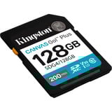 Kingston Canvas Go! Plus 128GB SDXC, Speicherkarte schwarz, UHS-I U3, Class 10, V30