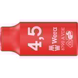 Wera 8790 A VDE Zyklop-Steckschlüsseleinsatz, 4,5 mm, 1/4" rot/gelb, isoliert bis 1.000 Volt