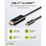 goobay USB Adapterkabel, USB-C Stecker > HDMI Stecker, 4K / 60Hz schwarz, 3 Meter