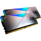 ADATA DIMM 32 GB DDR5-6600 (2x 16 GB) Dual-Kit, Arbeitsspeicher silber, AX5U6600C3216G-DCLARROG, Lancer RGB, INTEL XMP, ROG-zertifiziert