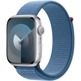 Apple Watch Series 9, Smartwatch silber/blau, Aluminium, 45 mm, Sport Loop
