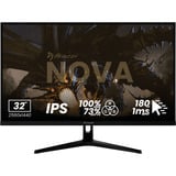 Arozzi Nova 32T2K180, Gaming-Monitor 80 cm (31.5 Zoll), schwarz, QHD, IPS, HDMI, DP, Lautsprecher, 180Hz Panel