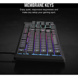 Corsair K55 CORE RGB, Gaming-Tastatur schwarz, DE-Layout, Rubberdome