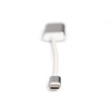 Digitus USB Adapter, USB-C Stecker > HDMI 4K Buchse weiß/silber, 20cm