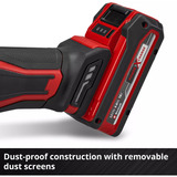 EINHELL Power X-Change Akku-Winkelschleifer TE-AG 18/125-2 Li Kit, 18Volt rot/schwarz, Li-Ion-Akku 4,0Ah