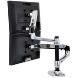 Ergotron LX Dual Monitor Arm, Monitorhalterung silber