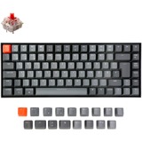 Keychron K2 Version 2, Gaming-Tastatur schwarz/grau, DE-Layout, Gateron Red, RGB
