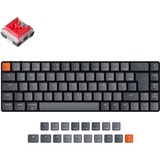 Keychron K7, Gaming-Tastatur schwarz/grau, DE-Layout, Keychron Low Profile Optical Red, Hot-Swap, Aluminiumrahmen