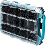 Makita MAKTRAK Organizer flach M, Werkzeugkiste blau/transparent, Transparenter Deckel