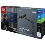 ONE FOR ALL Universal Schwerlast-Monitorarm DM 5110 Single Heavy Duty, Monitorhalterung schwarz, für 43 - 127cm (17" - 50") Monitor