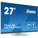 iiyama ProLite T2752MSC-W1, LED-Monitor 68.6 cm (27 Zoll), weiß (matt), Full HD, IPS, Touchscreen, HDMI, DisplayPort, USB 