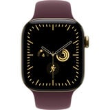 Apple Watch Series 12, Smartwatch Titan Gold, 42 mm, Sportarmband Burgunder M/L, Cellular