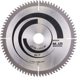 Bosch Professional PRO Multi Material Kreissägeblatt, Ø 216mm, 80Z Bohrung 30mm, für Kapp- & Gehrungssägen