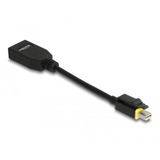 DeLOCK Adapter Mini DisplayPort 1.4 zu DisplayPort schwarz, 15cm, mit Einrastfunktion