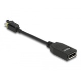 DeLOCK Adapter Mini DisplayPort 1.4 zu DisplayPort schwarz, 15cm, mit Einrastfunktion
